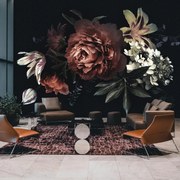 Fototapeta - Ciemne kwiaty (196x136 cm)