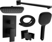 Mexen Uno DR33 zestaw prysznicowy podtynkowy, czarny - 71435DR33-70