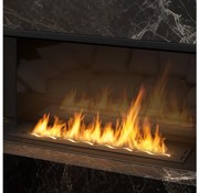 InFire - Wbudowany BIO kominek 7,5x100 cm 6kW czarny