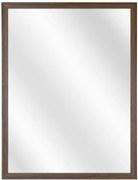 Prostokątne drewniane lustro wiszące orzech S0-F07