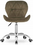 Krzesło obrotowe AVOLA aksamit - brąz