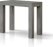 Wysuwany stół konsolowy 90×45 cm z efektem szarego cementu - 90×300 cm - VIAREGGIO
