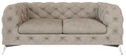 Szarobeżowa aksamitna sofa 185 cm Chelsea – Ropez