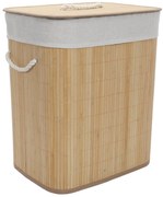Bambusowy kosz na pranie z wyjmowanym workiem SANA, 60 l