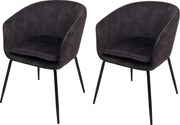 Krzesło do jadalni MCW-O28 (zestaw 2 sztuk),  ciemnoszary