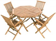 Zestaw ogrodowy teak IVORY I. 1 + 4 (poduszki GRATIS)