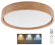 Brilagi - Ściemnialna oprawa sufitowa LED MANAROLA LED/24W/230V dąb + pilot