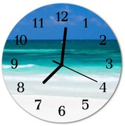 Zegar ścienny okrągły Morze na plaży
