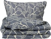 Matex Pościel satynowa Złote liście, 140 x 200 cm,70 x 90 cm