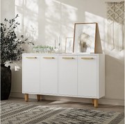 Komoda z płyty wiórowej pokrytej melaminą – 120 cm x 73,6 cm x 29,6 cm – biała