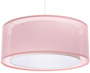 Różowa lampa wisząca z dwuczęściowym abażurem - S436 K4-H31