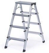 Stopnie aluminiowe dwustronne, 2x4 stopnie, 830 mm