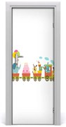 Naklejka samoprzylepna na drzwi Wesoły pociąg