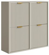 Szafka na buty z 4 klapami - Beżowo-złota - FRALYN by Pascal Morabito