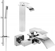 Mexen Aries DQ77 zestaw wannowy, chrom - 744813DQ77-00