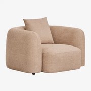 Fotel Szenilowy Coco Gruba Tkanina Szenilowa Latte Brown - Sklum