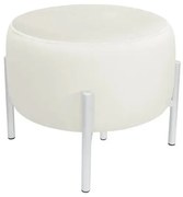 Pufa WILFRED MG VELVET ecru/biała ATOS