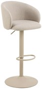 Beżowy hoker z regulowaną wysokością/z podłokietnikami (wysokość siedziska 86 cm) Eleanor – Actona