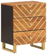 Szafka nocna z 3 szufladami z drewna mango G5-M19