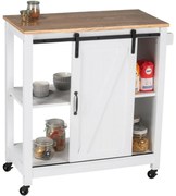 Wenko Wózek kuchenny Landhaus, 80 × 40 × 88,5 cm