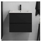 Szafka łazienkowa z umywalką KENWOOD 61 cm czarna