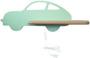 Kinkiet w kształcie auta dla chłopca miętowy Z8-B04