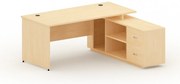 Biurko z szafką MIRELLI, 160x160 cm, prawe, brzoza