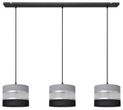 Żyrandol na lince HELEN 3xE27/15W/230V czarny/szary/srebrny