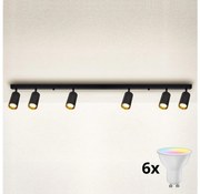 Brilagi - LED ściemnialna oprawa punktowa SELE 6xGU10/6,5W/230V czarny/złoty