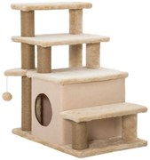 PawHut Schody dla Zwierząt Beżowe 60x40x66cm | Aosom PL