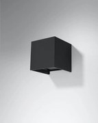 Kinkiet LUCA czarny LED IP54 SOLLUX  LIGHTING