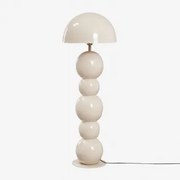 Lampa Podłogowa Z Żelaza Boulia Kremowa Tapioca & ↑115 Cm - Sklum
