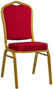 Czerwone bankietowe krzesło sztaplowane K7-S50