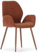 Tapicerowane fotele jadalniane zestaw 2 szt. w kolorze terakoty Ansu – Marckeric