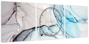 Obraz abstrakcji (z zegarem) (90x30 cm)