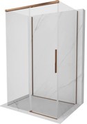 Mexen Rox-3S kabina prysznicowa 3-ścienna rozsuwana 120 x 70 cm, transparent, różowe złoto - 8C2-120-070-60-00-3S