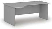 Narożne biurko PRIMO GRAY, 180x120 cm, lewe, szare
