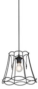 Retro lampa wisząca czarna 30 cm - Granny Frame