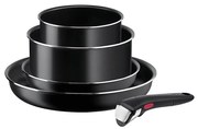 Tefal - Zestaw naczyń kuchennych 5 szt INGENIO EASY COOK &amp; CLEAN BLACK