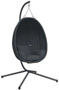 Antracytowy fotel wiszący kokon S5-D65