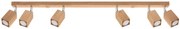 Drewniany plafon z 6 reflektorami - 4X S483 K7-M25