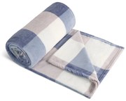 Bellatex Koc Kemping PLUS niebieska krata, 150 x 200 cm