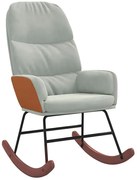 Jasnoszary bujany fotel do salonu E9-T50