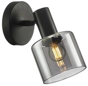 ITALUX WL-65342-1 BK+SG - Kinkiet punktowy SANTIA 1xE27/40W/230V