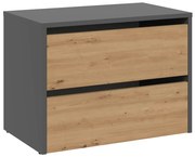 Szafka Na Buty Modułowa Antracyt + Dąb 5 Rozmiarów A7-F81