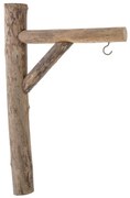 Drewniany haczyk ścienny brązowy, 40 cm