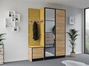 Garderoba EDEN 13 Dąb Craft Złoty + Żółty