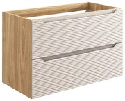 Szafka pod umywalkę OCEAN BEIGE 82-90-2S 90cm dąb olejowany/beżowa COMAD