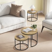 Stolik kawowy okrągły 2szt - artisan / nogi czarne