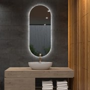 Owalne LED lustro do łazienki z oświetleniem A1